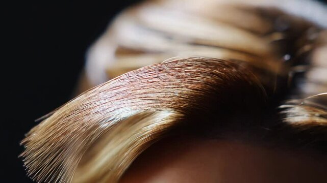 Hair Styling Tutorial Focusing on Hair Texture and Technique in a Professional Salon Setting