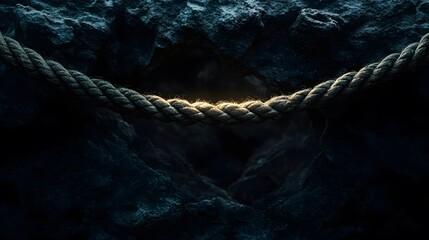 The Weight of Anxiety: A Glowing Rope over Darkness