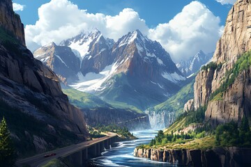 Majestic Mountain Valley Scenic Highway Route