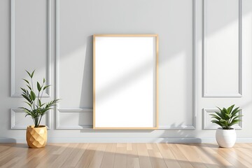 Elegant Mockup: Vertical Frame in a Modern Interior 