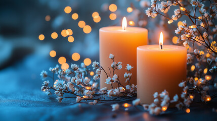 Candles on a dark background