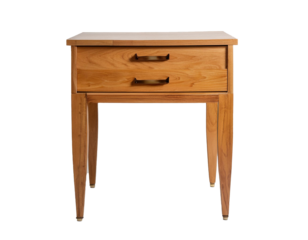 Wood nightstand isolated on white background, cutout 