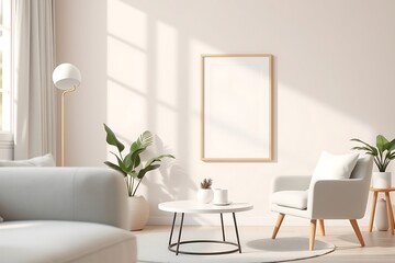 Fototapeta premium Serene Living Room Mockup 