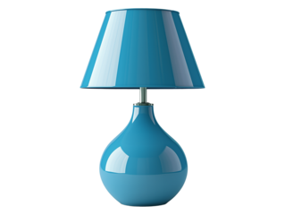 Blue lamp with a sleek design suitable for modern interiors and home decor