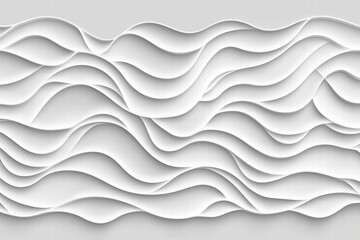 Fototapeta premium Abstract layered white paper-like waves creating depth and flow. modern design and branding
