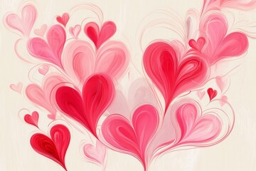 Valentine Heart Background, Valentine's Heart Digital Paper, Valentine's Hearts Wallpaper, Pink Valentine's Banner, Valentine Background, Valentine Card Background, Pink Valentine Heart Background