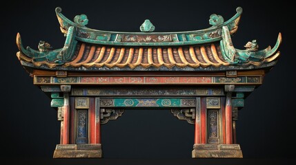 Fototapeta premium Chinese shrine roof