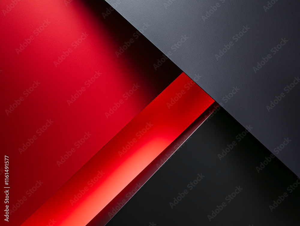 Poster abstract red and black geometric background with modern minimalist design. gamer background