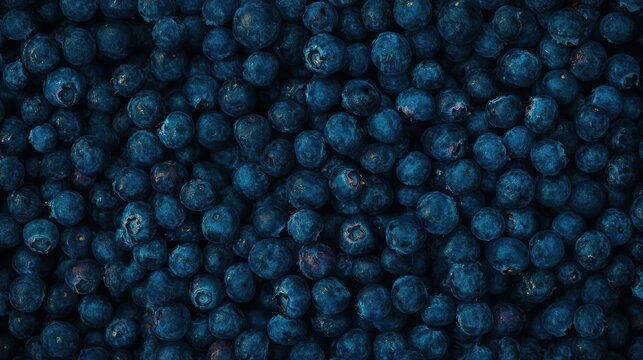 Close-up background with fresh blueberries.