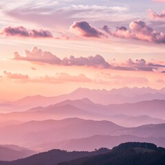 Fototapeta premium sunset in the mountains