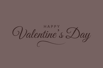 happy valentines day card flat vector illustration