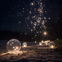 christmas ball and stars