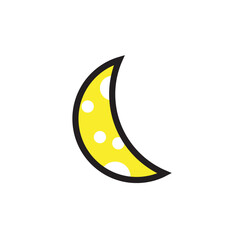 Moon flat icon vector design illustration, galaxy flat icon design illustration. 