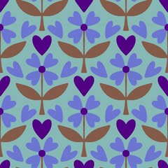 Valentine hearts seamless 14 February love pattern for wrapping paper