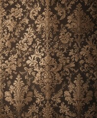 intricate damask design on vintage-inspired fabric,  textile design,  ornate