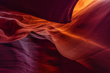 Canyon Antelope near Page in Arizona - abstract colorful sandstone walls 