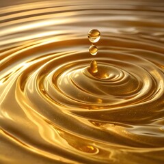 golden water drop