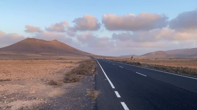On the road from El Castillo to Antigua Town, Fuerteventura, El Castillo de las Guardas,  Spain