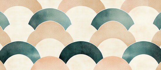 Abstract seamless pattern with pastel arches.