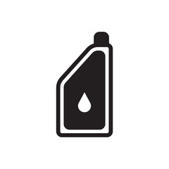 Oil car silhouette flat icon vector design illustration. Isolated on white background. 