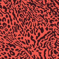 Seamless vector pattern with leopard print. Animal skin texture. Vector illustration for the design of prints on fabrics for clothing, packaging and furniture