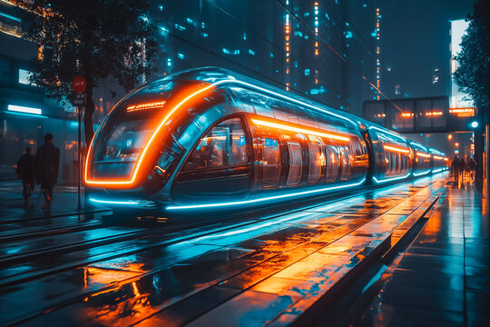 AI-Generated Futuristic Transportation Systems - Powered by Adobe