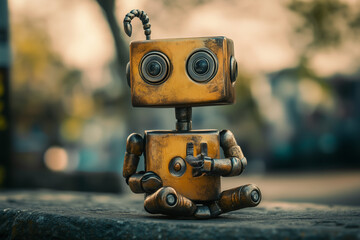 Thinking Robot with Futuristic Design and Advanced Technology Highlighting Innovation and Mechanical Intelligence






