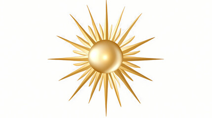 Fototapeta premium Light star gold png. light sun gold png. light flash gold png. png format. empty background, no background. summer season beach. Solarian. Illustration