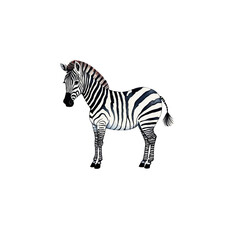 Obraz premium Zebra isolated on white