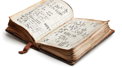 Obraz premium vintage savings account ledger with handwritten entries and aged pages, showcasing financial records and calculations