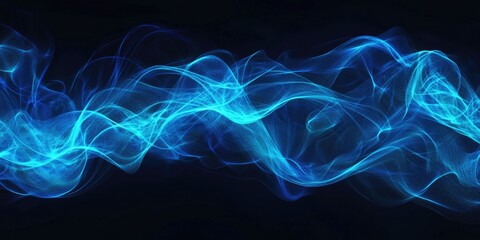 Obraz premium Abstract Blue Stream with Particles