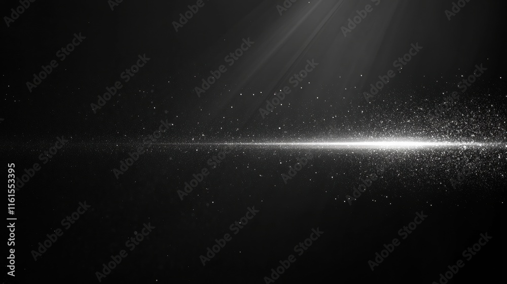 Aufkleber narrow beam of light breaking through deep darkness creates an ethereal atmosphere. generative ai