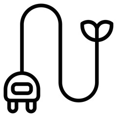 Eco plug icon