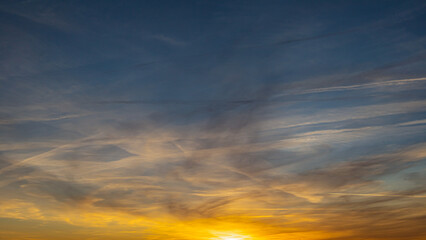 sunset sky with clouds