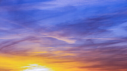 sunset sky with clouds
