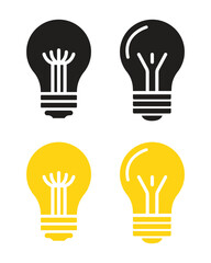 Vector Light Bulb Icon Set