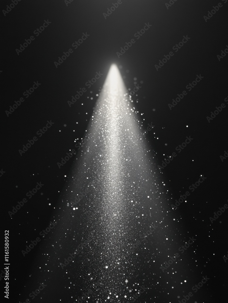 Leinwandbilder narrow beam of light illuminating particles in darkness creates a mesmerizing contrast of light and 