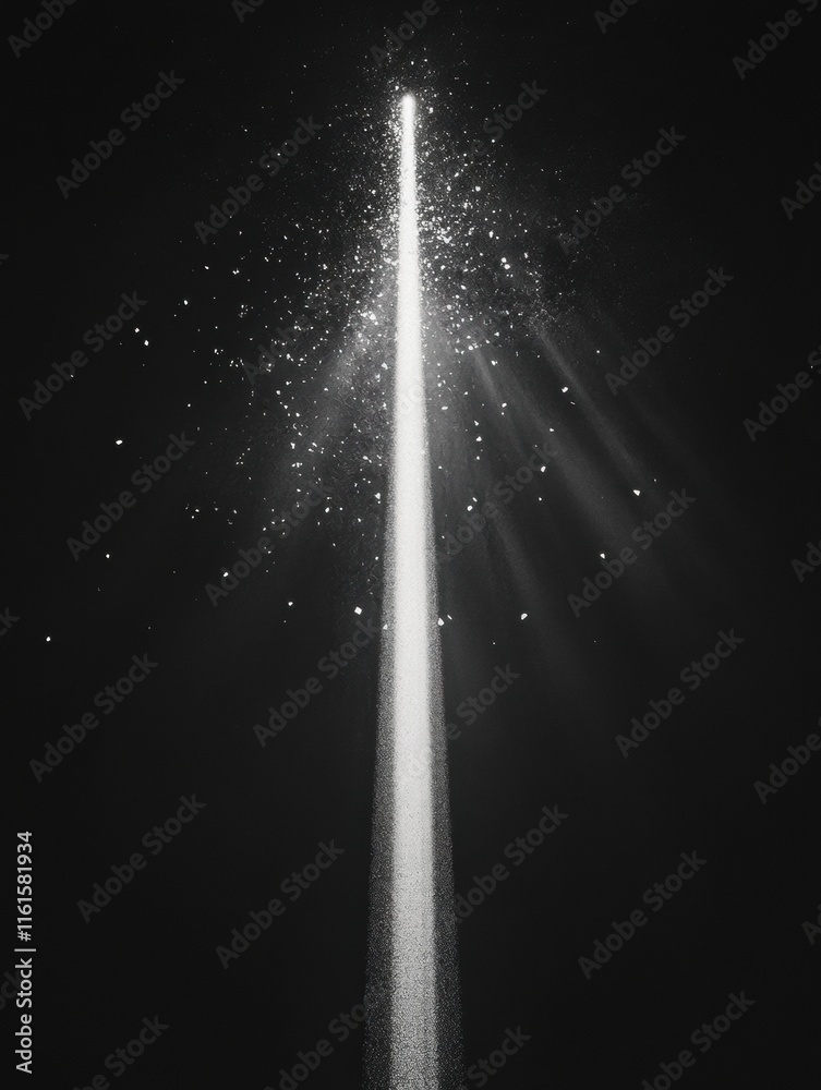 Aufkleber narrow beam of light cutting through deep darkness, creating a captivating display of brilliance and