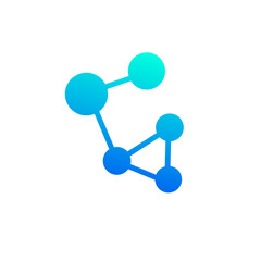 Png molecule illustration isolated on transparent background