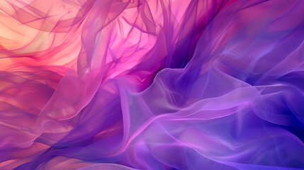 Obraz premium Abstract Draped Fabric in Pink and Purple Hues