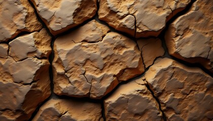 Intriguing Texture of Dry Soil with Captivating Cracks
