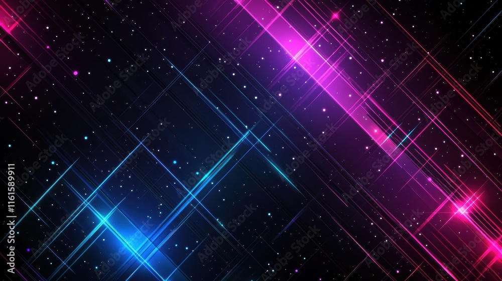 Aufkleber Retro 1990s grid pattern with vibrant colors creating an energetic atmosphere reminiscent of digital designs. Generative AI