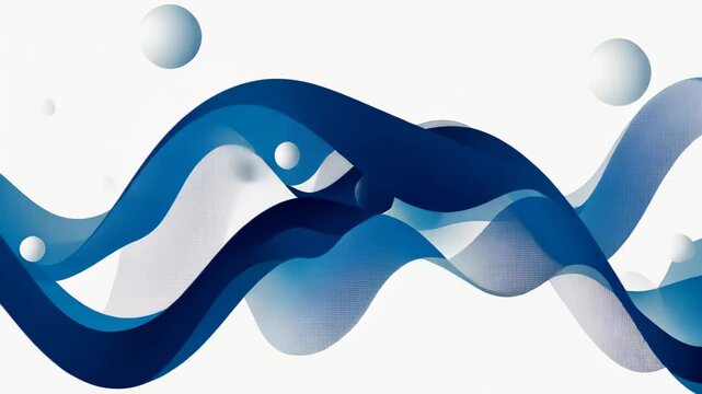 A modern flat illustration featuring minimal blue dots on a clean white background, perfect for simple design projects.