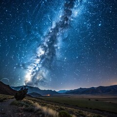 Aurores bor&eacute;ales aux Lofoten, Norv&egrave;ge : Montagnes enneig&eacute;es, mer gel&eacute;e et ciel &eacute;toil&eacute;.
