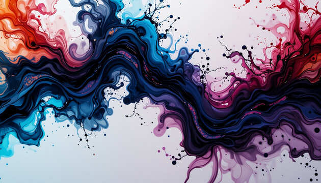 Ink Elegance: Capturing the Beauty of Ink in Motion for Abstract Art and Creative Concepts