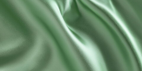 Obraz premium Smooth elegant green silk or satin luxury cloth texture can use as wedding background