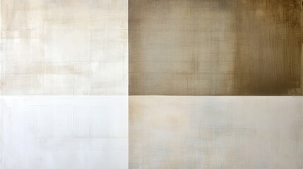 Fototapeta premium Beige and white textured wall background.