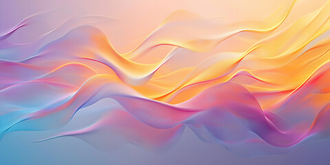 Obraz premium Pastel colored abstract waves flowing gently creating a beautiful background