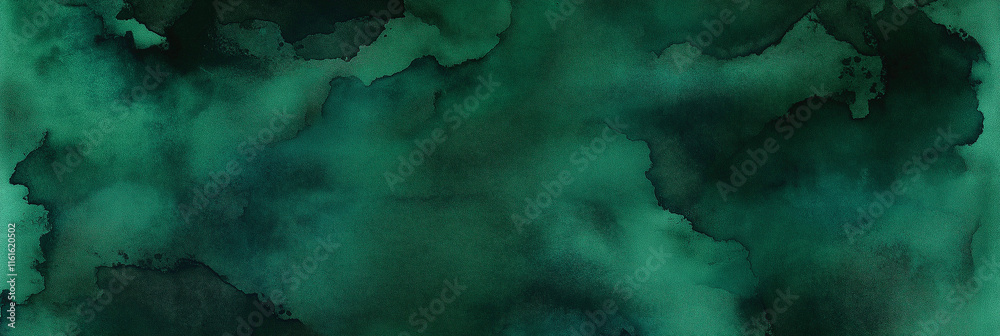 Poster dark green watercolor background creating stunning abstract design