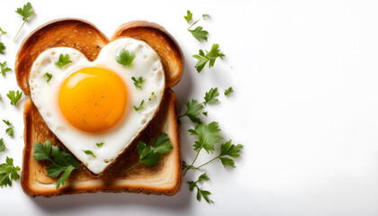 toast, bread, with, heart, shaped, egg, new, modern, photo, a, breakfast, food, cute, parsley, top, view, fried, eggs, meal, fresh, cooked, closeup, sandwich, lunch, yellow, morning, ad, 3d, modern, 